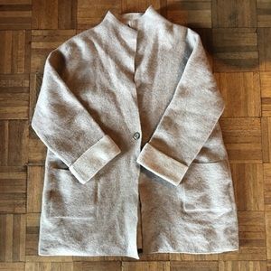 Wool sweater coat
